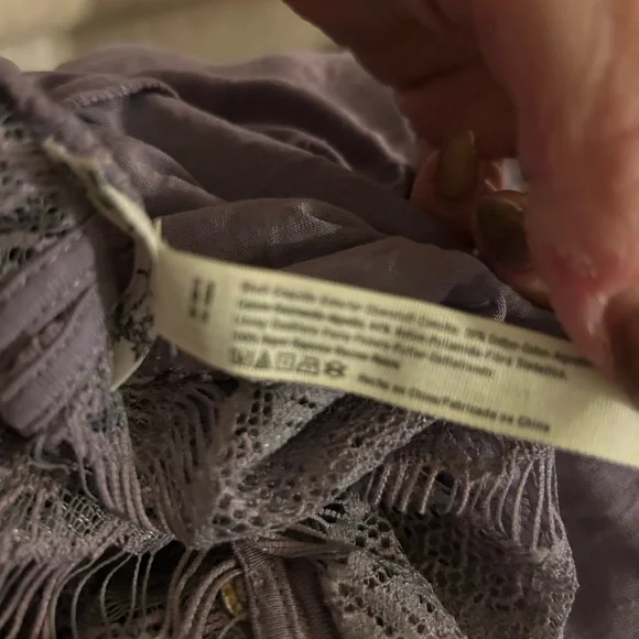 Intimately Free People She's Got It Crochet Lace Mini Slip dress size S - Picture 5 of 11